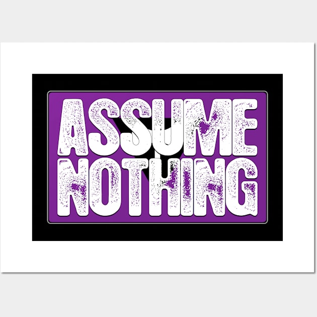 Assume Nothing Lesbian Labrys Pride Flag Wall Art by wheedesign